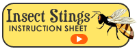 Insect Stings Instruction Sheet