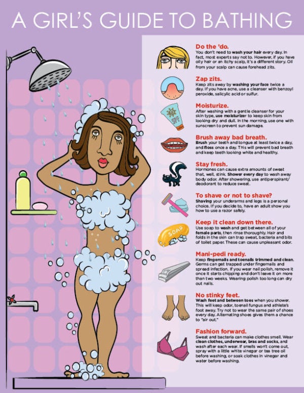 A girl’s guide to bathing [infographic] Norton Children's Louisville, Ky.