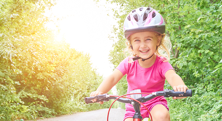 kids wearing helmet